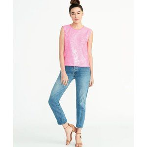 Rachel Rachel Roy NWT $99 XXL Addie Pink Flamingo Sequin Cutout Back Top